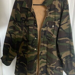 Camouflage Button-Up Jacket